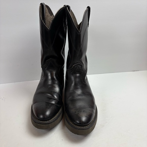 Durango Black Boots Cowboy Western Work Rubber Ultra Soles Oil Resistant 7D - Picture 4 of 16